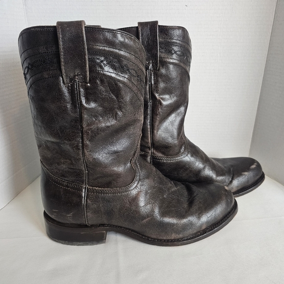 Corral Men’s Cowboy Boots Size 10 Chocolate Brown Leather Round Toe Western - Picture 2 of 15